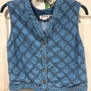 Blue Quilted Women's Top